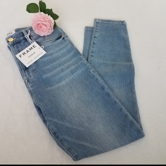 FRAME Ultra High Rise Denim Jeans Ali Cigarette Size 29 NWT - Picture 2 of 8